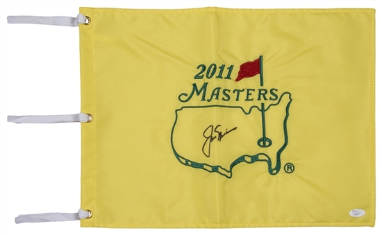 2011 Jack Nicklaus Autographed Masters Flag (JSA)